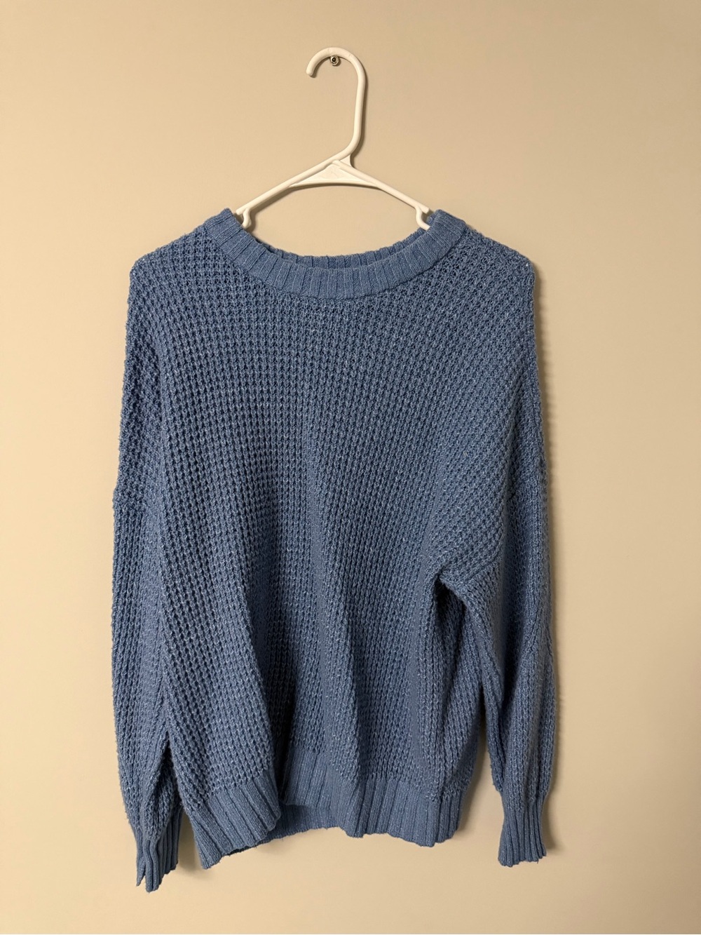 American Eagle Outfitters Men's Dusty Blue Crewneck Sweater